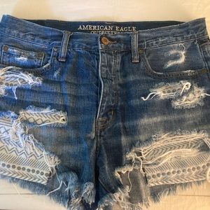 American eagle vintage hi-rise festival shorts